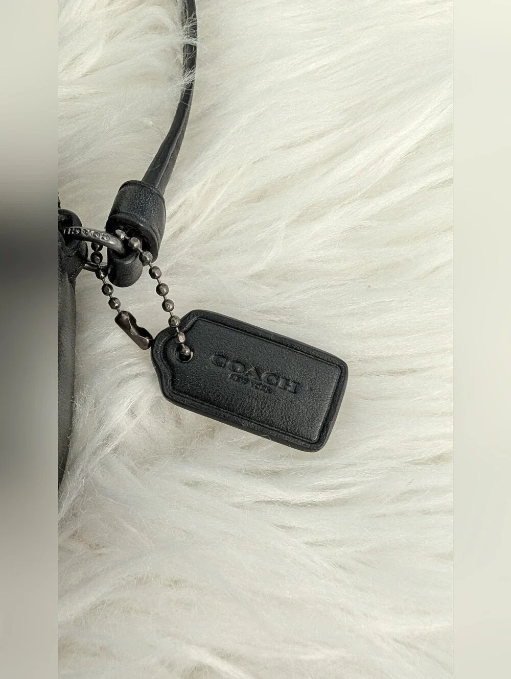 Coach Black Leather Floral Appliqué Small Crossbody